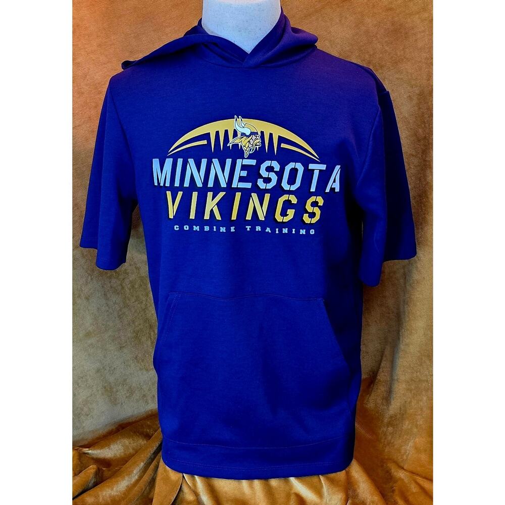 Minnesota Vikings NFL Scouting Combine Training Short Sleeve Hoodie Men’s Small